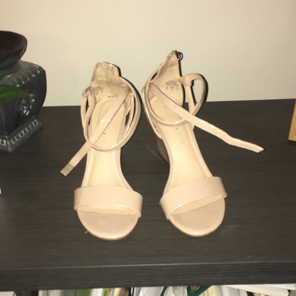 Nude Kelly and Katie wedges